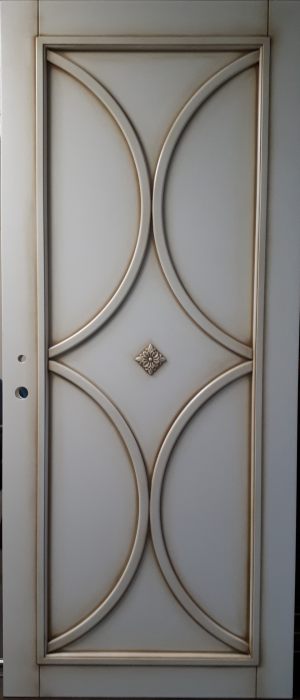 Межкомнатная дверь в профиле массив (эмаль с патиной) Мурманск